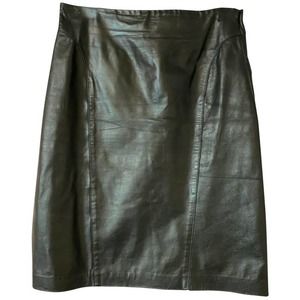 WEST BAY BLACK LEATHER PENCIL SKIRT 8